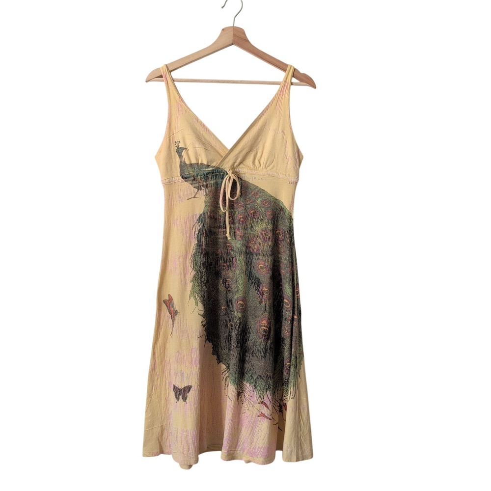 Butterfly Dropout Yellow Peacock Butterfly Dress Small Fairycore Fairy Nature
